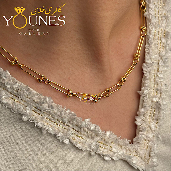 زنجیر طلا دیپلمات گوی دار